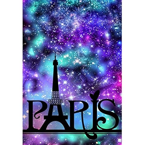 DIY 5D Diamant Malen nach Zahlen Kit, bunte Katze, komplette Bohrung Strasssteine Farbe mit Diamanten Kristall Diamant Kunst Paris Cover