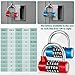 Shimeyao 2 Pcs 5 Letter Combination Lock Metal 5 Digit Lock Heavy Duty Word Gym Locker Keyless Resettable Safety Padlock for School Gym Locker Toolbox Hasp Cabinet(Blue, Red)