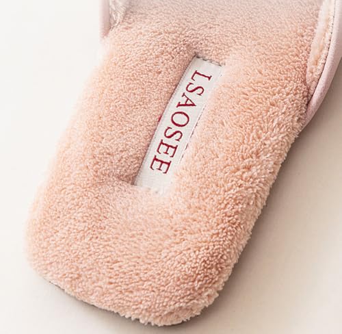 Fleece Lined Mules for Women Men Closed-Toe Silent Slippers Elegant House Shoes Sandals3