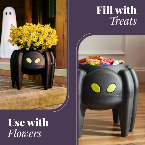 Step2 Spooky Spider Planter, Indoor/Outdoor Fall Decor, Black - image 3