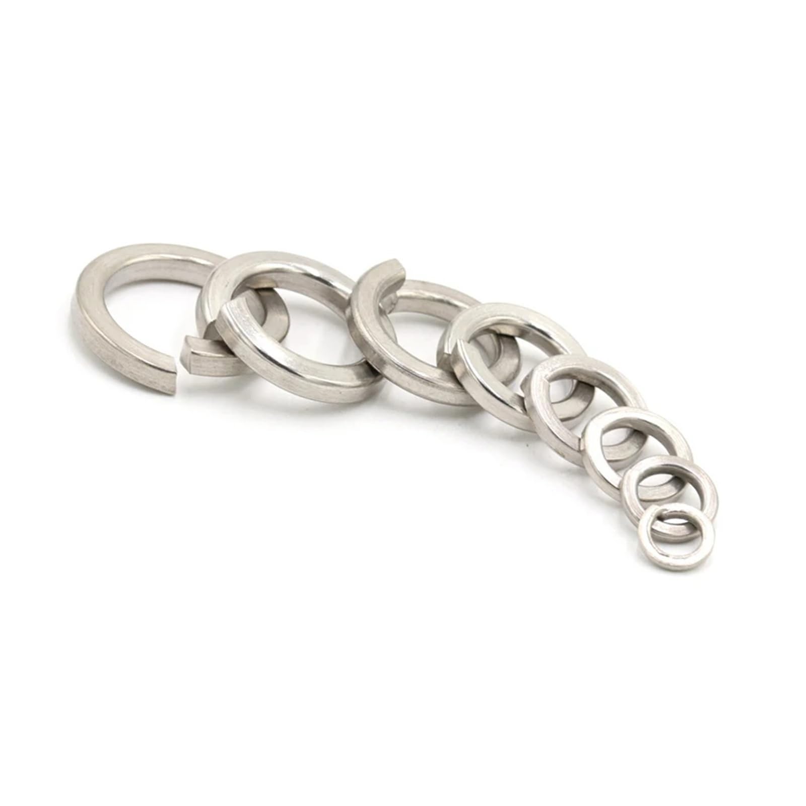 10/50/100 Stück Federring Elastische Dichtung M1.6 M2 M2.5 M3 M4 M5 M6 M8 M10 M12 M16 M24 M27 M30 A2 Edelstahl(M8,100Pcs)