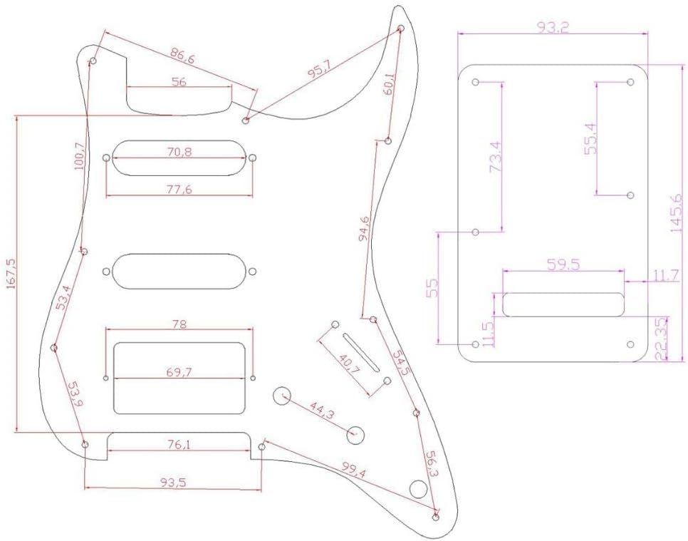 KAISH Premium Diamond Plate 11 Hole Strat HSS Pickguard Aluminum Scratch Plate and Backplate Tremolo Trem Cover with Screws for American/Mexican FD Stratocaster Gold