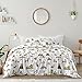 Sweet Jojo Designs Woodland Forest Animals Boy Girl Gender Neutral Unisex Queen Comforter Set Full Size Bedding Kids Teen Adult Bed Room 3pc Brown Bear Owl Animal Print Tree Deer Bunny Taupe Friends