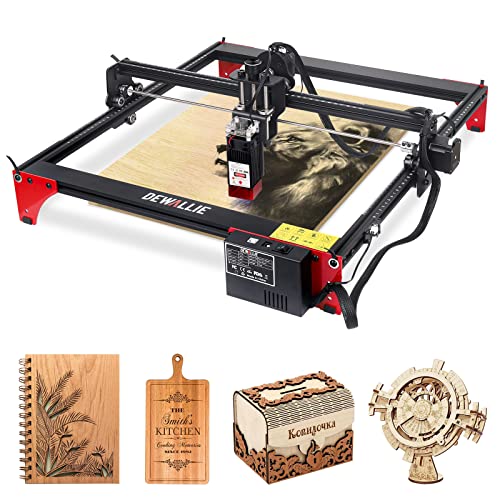 Dewallie Graveur Laser 20W, LA400 machine a graver laser CNC, à mise au point fixe précise améliorée 4500mw-5500mw
