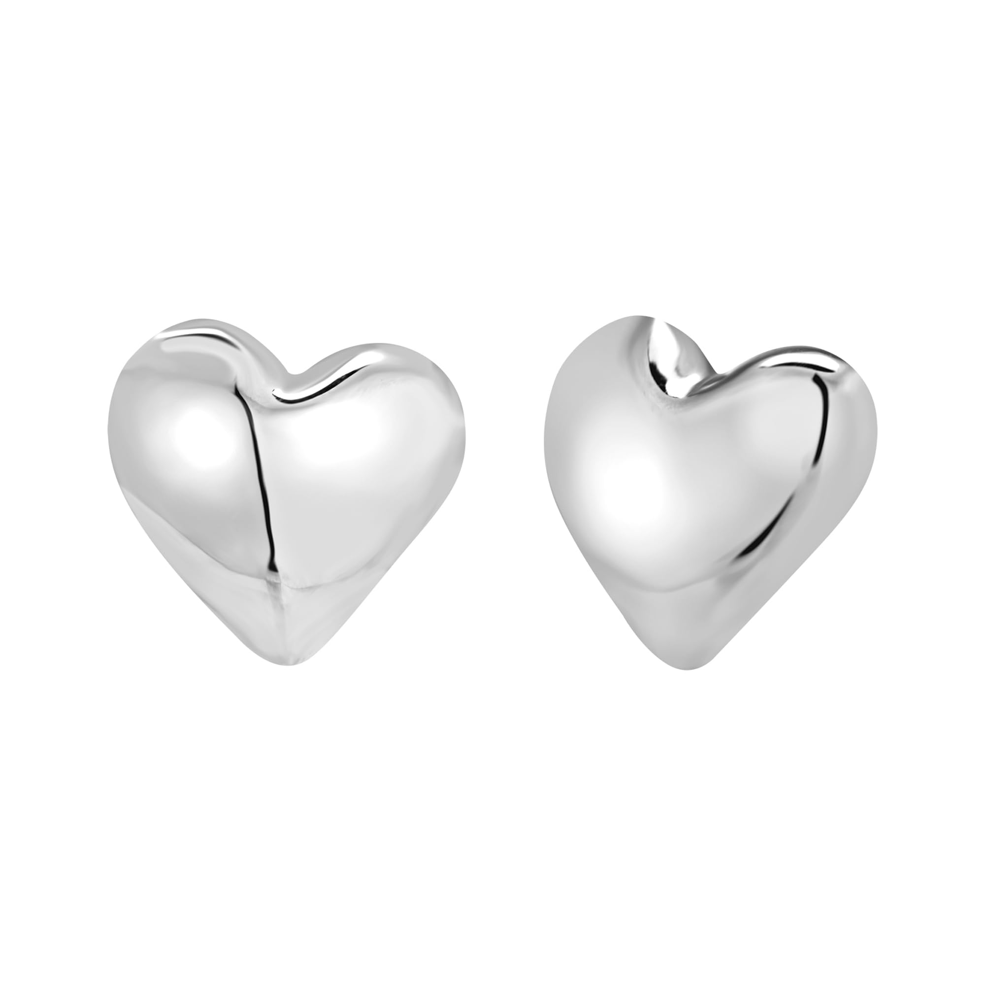 Breil, Collezione Big Heart, Orecchini Donna in Acciaio Lucido a Forma di Cuore, Chiusura a Farfalla, Idea Regalo Donna