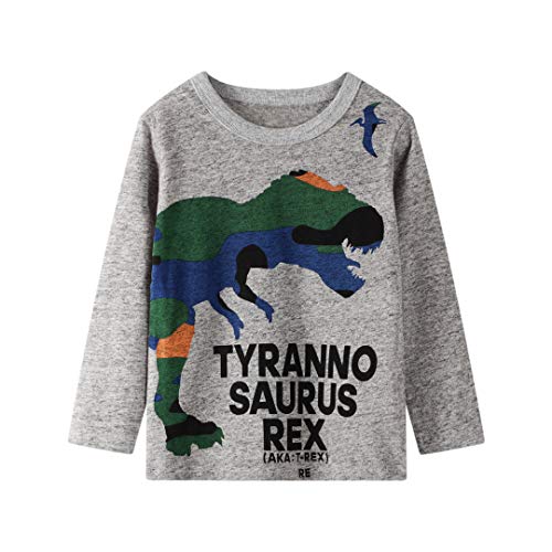 Boys Long Sleeve T-Shirt Cotton Casual Winter Crewneck Basic Active Tops Tee Tunic Shirts 3 Packs Sets2