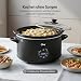 Olvy Slow Cooker 6L Digital Schongarer mit Timer Touchscreen Warmhaltefunktion Auftaufunktion 24h Timer 3 Stufen Familie Meal Prep