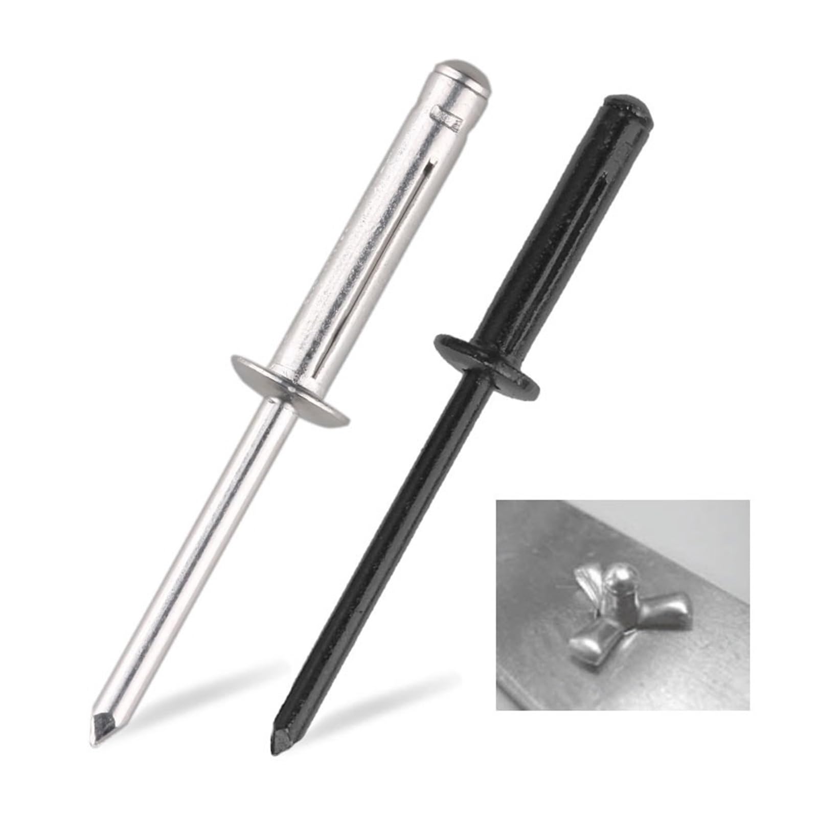 Remaches de brida grande, Remache ciego plegable de aleación de aluminio, tipo plegado, 4,0 mm, 4,8 mm, 50 unidades(4.8x14mm)