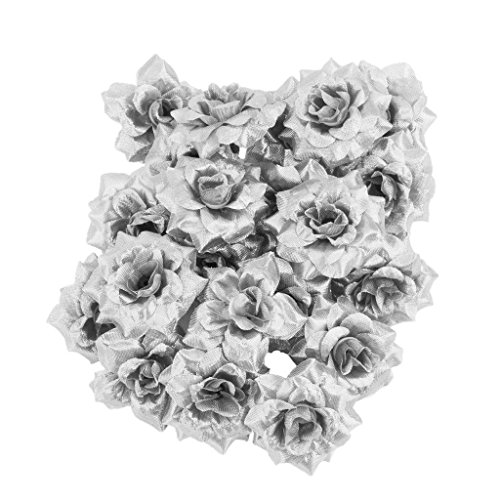 Tubayia 50 mini rosas artificiales, flores artificiales, flores de seda, decoración de boda
