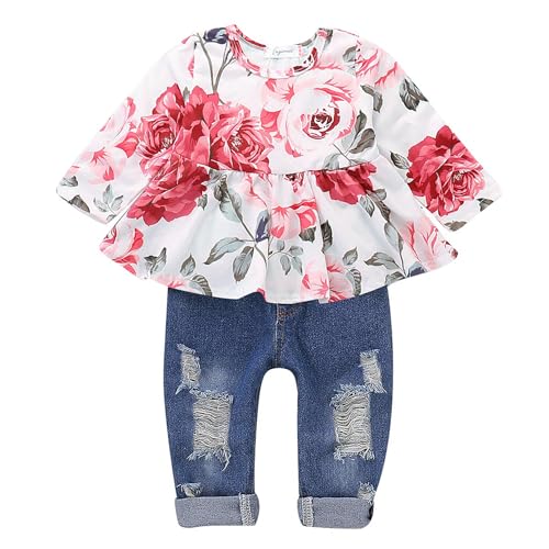 Image of SANMIO Girl Clothes Outfits (1-6T), Toddler Baby Girls Clothes Camouflage Printed Outfits for Girls Sweatshirt Clothing Set