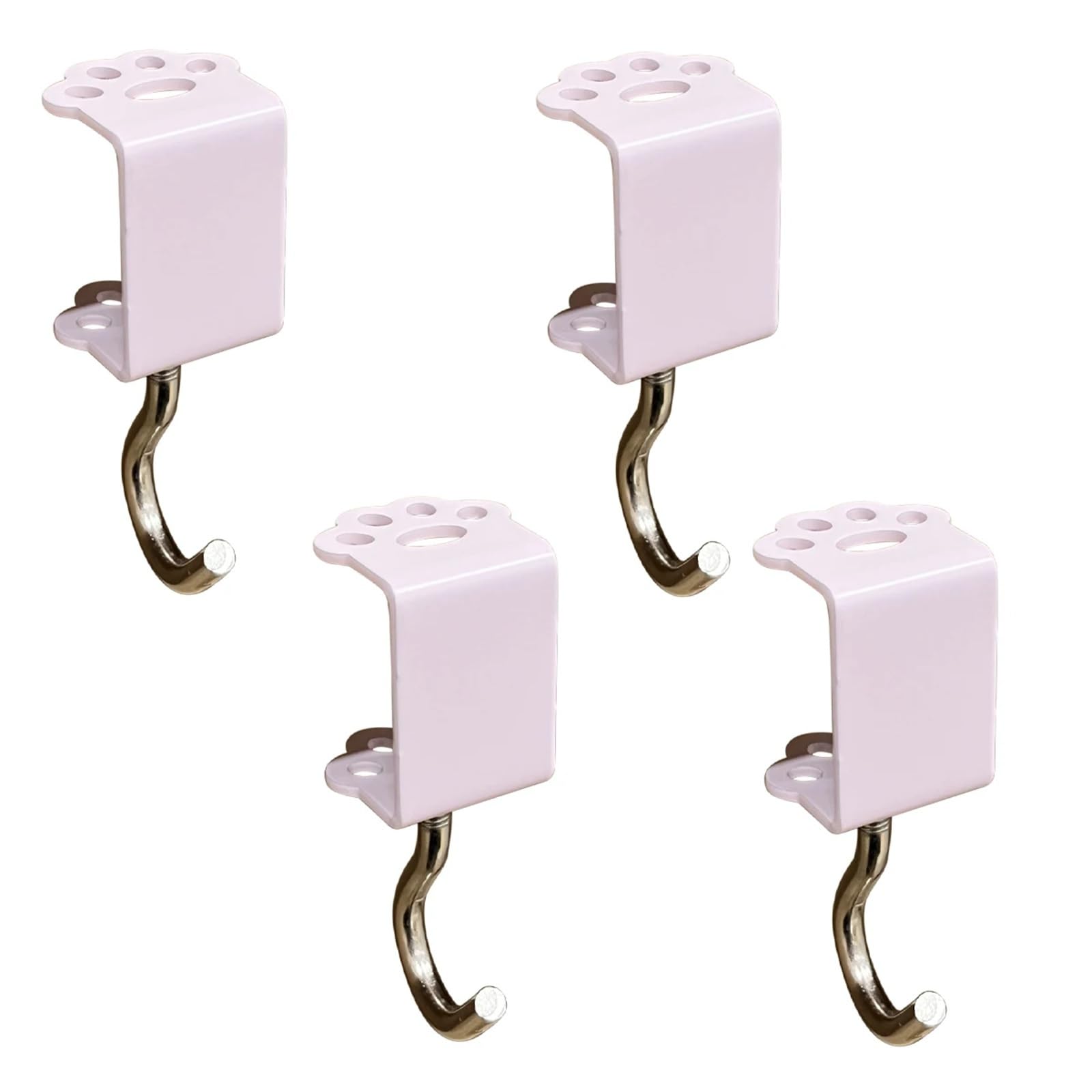 Accroche Sac Crochet de suspension réglable for bord de bureau, support for casque de jeu, organisateur de bureau rotatif(Pink 4pcs)