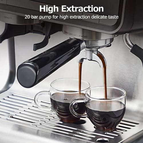 Image of GarveeTech 20 Bar Espresso Machine, Semi-Automatic Espresso Maker with Bean Grinder and Milk Frother Steam Wand, Home Barista Coffee Machine for Macchiatos /Cappuccino /Latte, Gift for Mom Dad