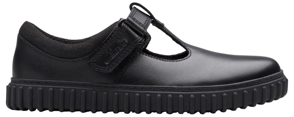 Clarks Cove Hope K. Childrens Black Leather, 10