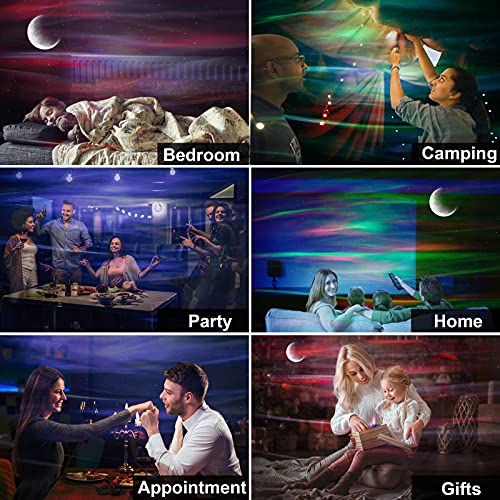Cadrim Star Projector Aurora With Moon,Northern Lights Projector For Kids Adults,Starry Projection Bluetooth Speaker And Remote Night Lamp For Bedroom,Ceiling,Home Theater,Game,Room Decor #TOP5