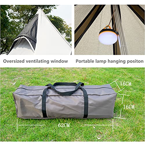 upscale outdoor waterdichte 4 personen yurt bell tent familie tipi tent dubbele lagen indian tipi tent geschikt voor vrachtwagen camping vakanties/wit - Afbeelding 3