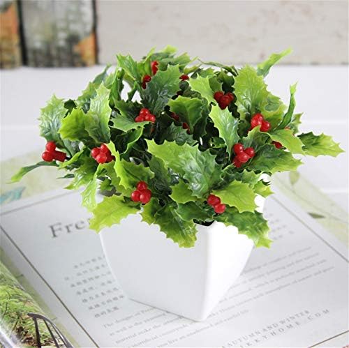 Small Square Pot Christmas Fruit Red Green Assorted Potted Succulent Plant Decoration Artificial Succulent Potted Artificial Cactus Aloe
