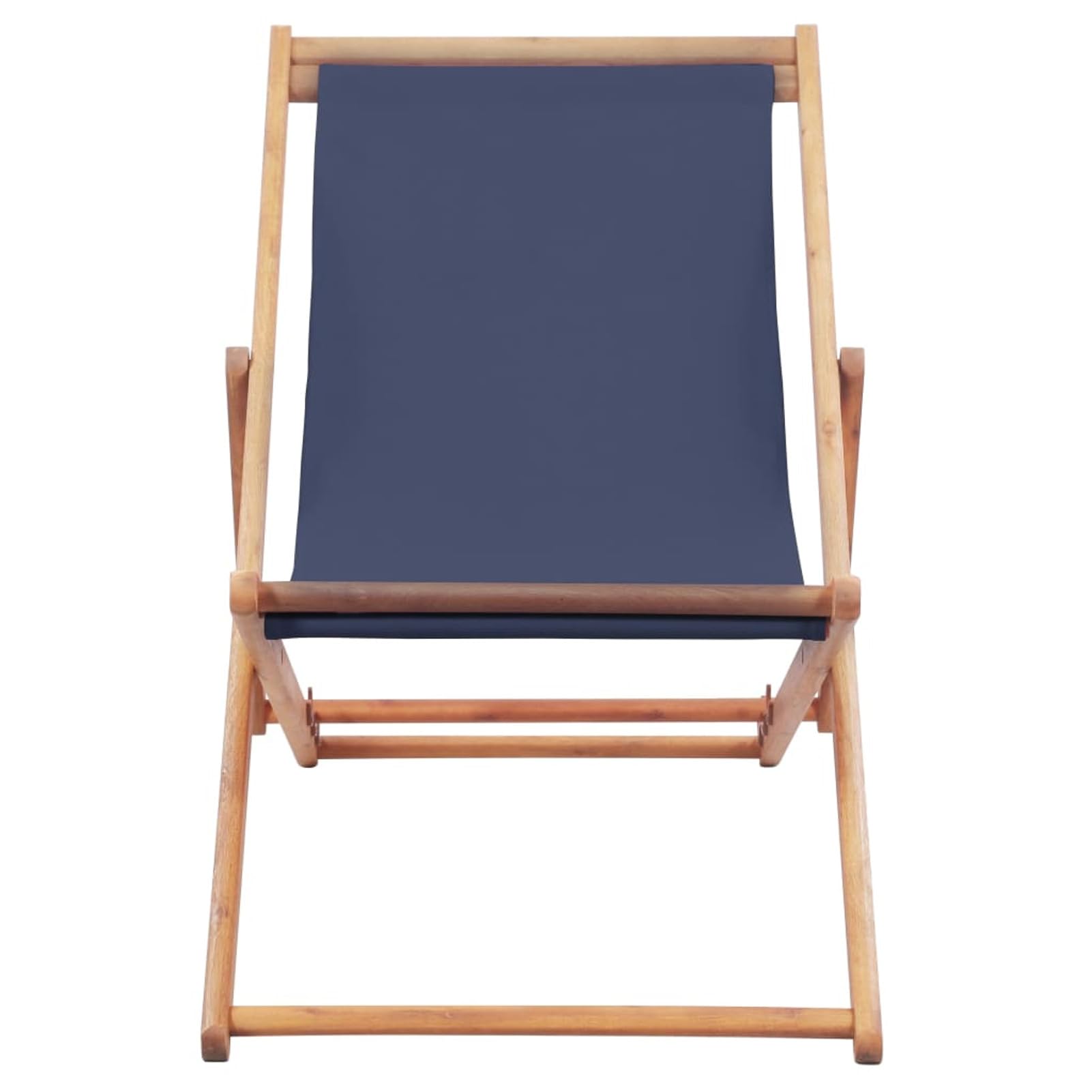 BaraSh Klappbarer Strandstuhl Stoff und Holzrahmen Strandstuhl Klappbar Strandstuhl Klappbar Leicht Bis Campingstuhl Faltbar Strandliege Mit RüCkenlehne Blau