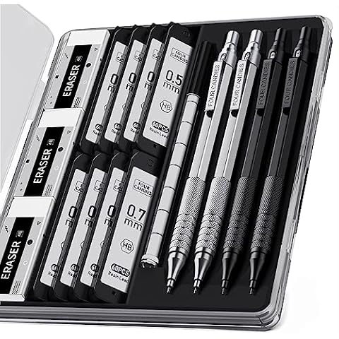 Four Candies Metal Mechanical Pencils Set Cover