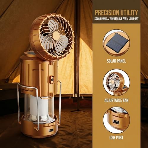 Lanterne de camping LED portable pliable avec lampe solaire - 3
