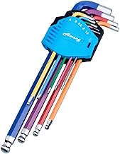 Awang 9 PCS Clés Allen Clés Hexagonales 1,5-10mm et Cles Torx en Acier au Chrome-Vanadium pour Réparation de Vélos,etc