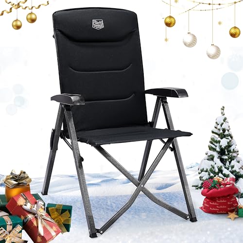 TIMBER RIDGE Campingstuhl Faltbar Hohe Lehne mit 4 Positionen verstellbar...