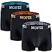Price comparison product image JINSHI Mens Micro Modal Boxer Shorts Trunks Underwear Pack of 3 Black Size L