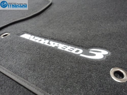 MAZDASPEED 3 2010-2012 NEW OEM SET OF FOUR FLOOR MATS SILVER STITCHING