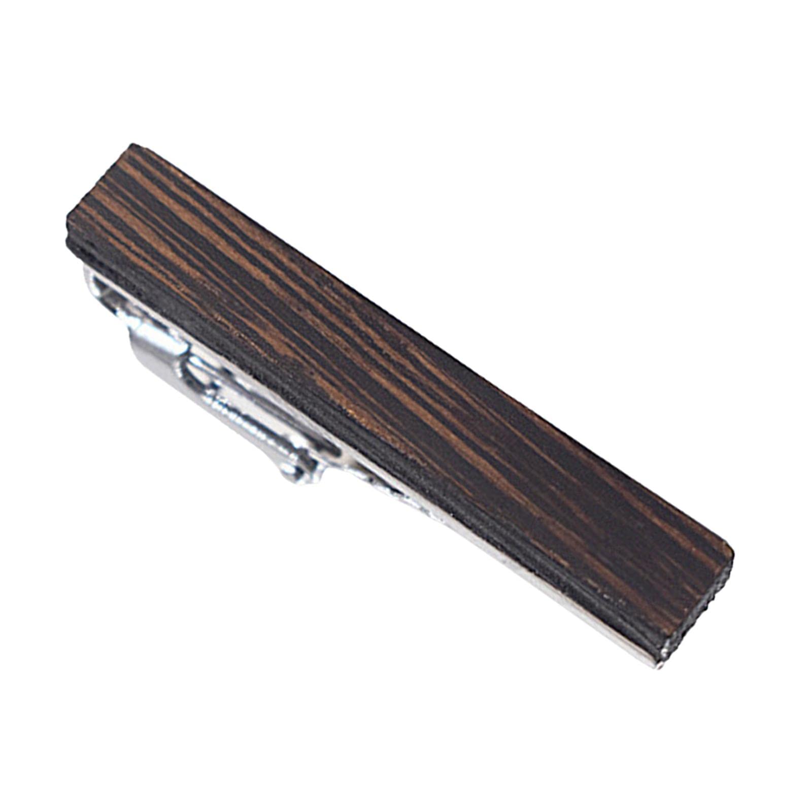 Mens Simple Wood Tie Clip Copper Fashion Necktie Clasp Tie Bar Door Frame-image-24