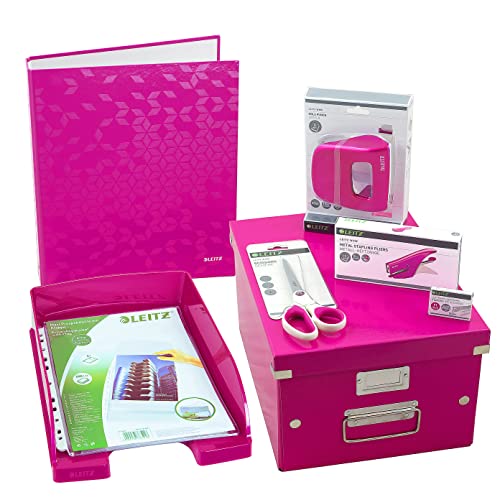 Leitz WOW Home Office Kit, Raccoglitore 4 Anelli