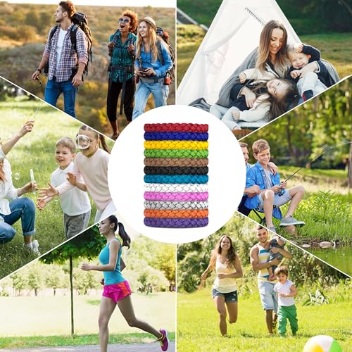 12 pack mosquito repellent bracelets deet-free individually wrapped pu leather insect amp bug repellent wrist bands