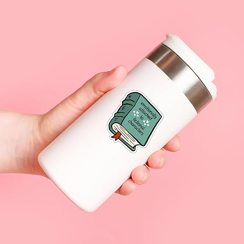 Miniatura 6 de Adhesivo emocionalmente unido a personajes de ficción, calcomanía Kindle, calcomanía de libro, mercancía de libro, calcomanía para laptop,