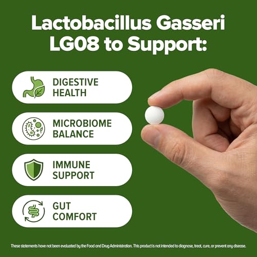 Image of Lactobacillus Gasseri Probiotic 240 Tablets (4 Month Supply) - Researched Strain LG08 - 3 Billion CFU - Digestive Health & Antioxidant Support - GMP Certified (240, Lactobacillus Gasseri)