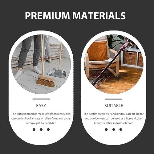 LIFKOME Holzbesen Mit Borsten Für Haushalt Geeignet Für Innen Und Außenbereich Für Küche Und Büro – Bild 3