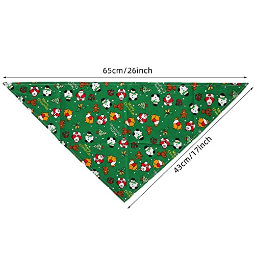 Wisolt Christmas Dog Bandanas for Small Large Dogs Cat Adjustable Dog Neckerchief Scarf Bibs Plaid Puppy Bandana for Dog Party Gifts - Image 3