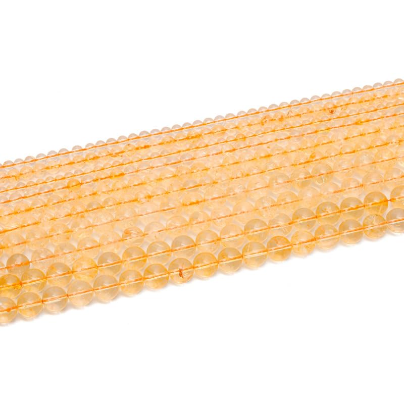 4-12 mm, naturalne cytryn, okrągłe koraliki, do produkcji biżuterii, bransoletek, naszyjników i innych kreacji