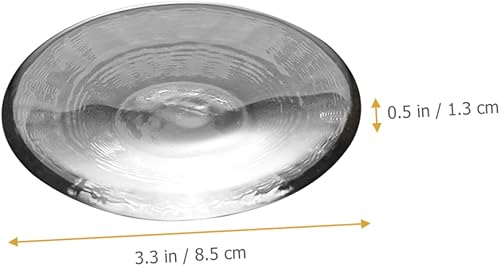 Miniatura 7 de SHOWERORO Plato de vidrio para café, posavasos transparentes, platillo transparente, plato para servir platos pequeños, platos de vidrio, platos de