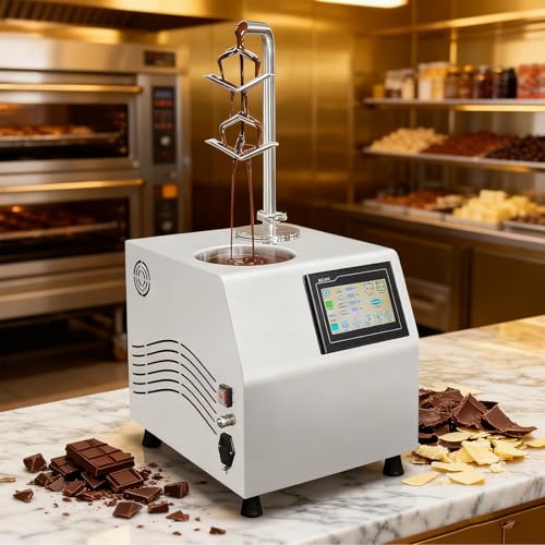 aromaoveite Desktop Chocolate Tempering Machine | Commercial Chocolate Melting Machine 5.5l, Stainless Steel, Removable Spiral Head, Suitable for Bars, Strawberry Coating, Parties and Weddings