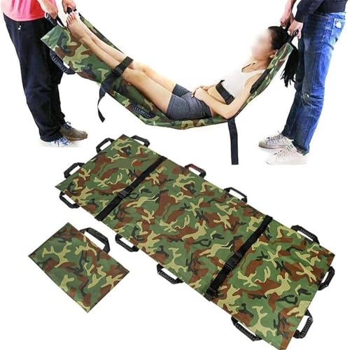 救護用担架 折りたたみ式ストレッチャー、12ハンドル付き家庭用搬送ユニット、シンプルでソフトなポータブル背部ストレッチャー、緊急作業用、病院、診療所、家庭用、スポーツ会場、救急車用(Multi colored)