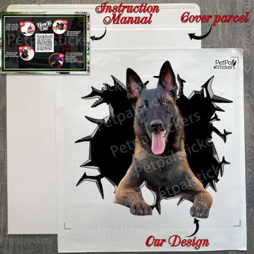 Image of Vinyl Dog Stickers - Belgian Malinois Car Decals for Women & Dog Lovers