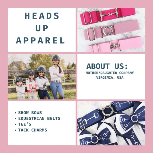 Equestrian Elastic Belt with Gold Circle buckle. Equestrian Gift. Show Belt.4