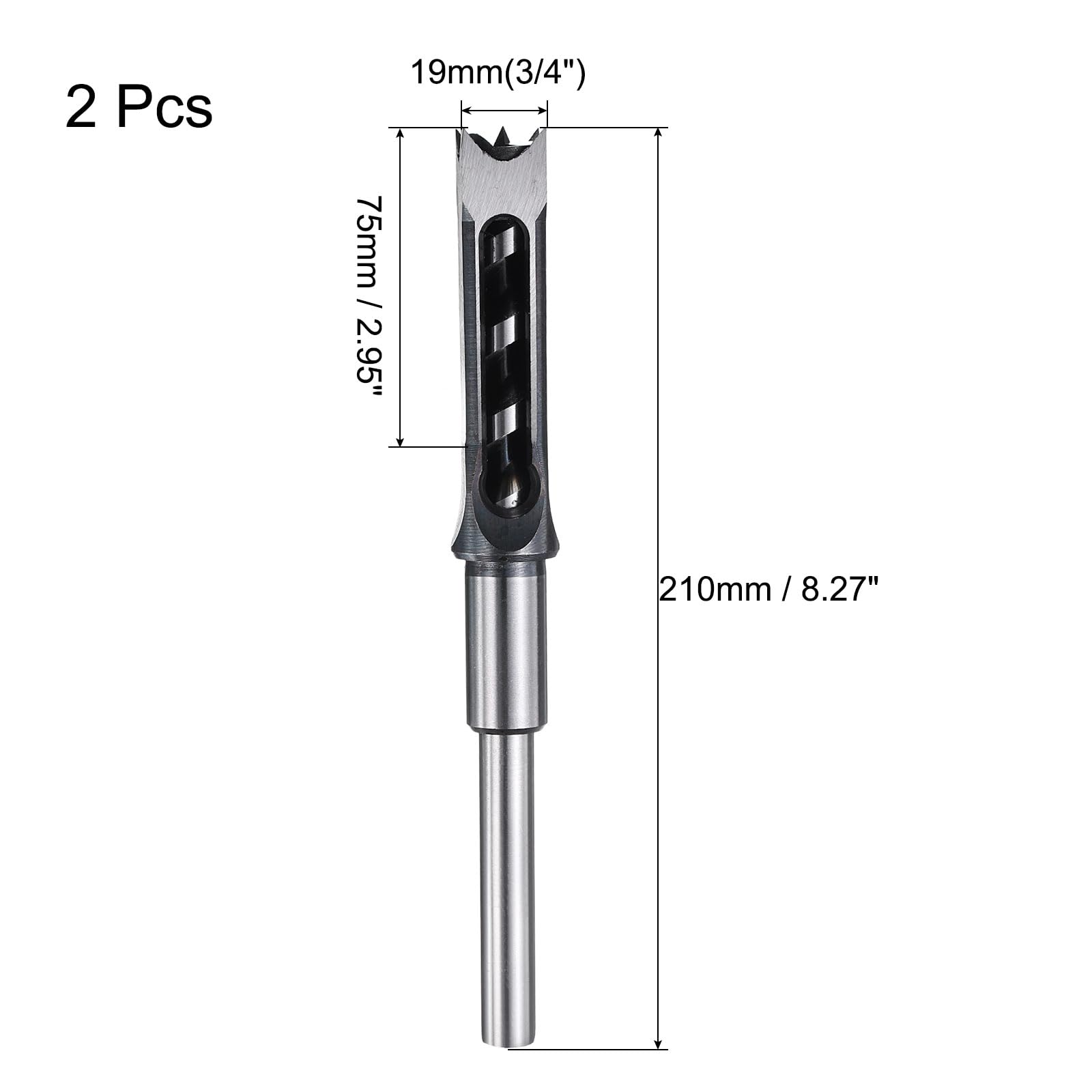 QUARKZMAN 2 Pezzi Punta Foro Quadrato 19mm 3/4" Trapano Cavo