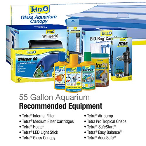 Image of Tetra Glass Aquarium 55 Gallons, Rectangular Fish Tank (NV52018)