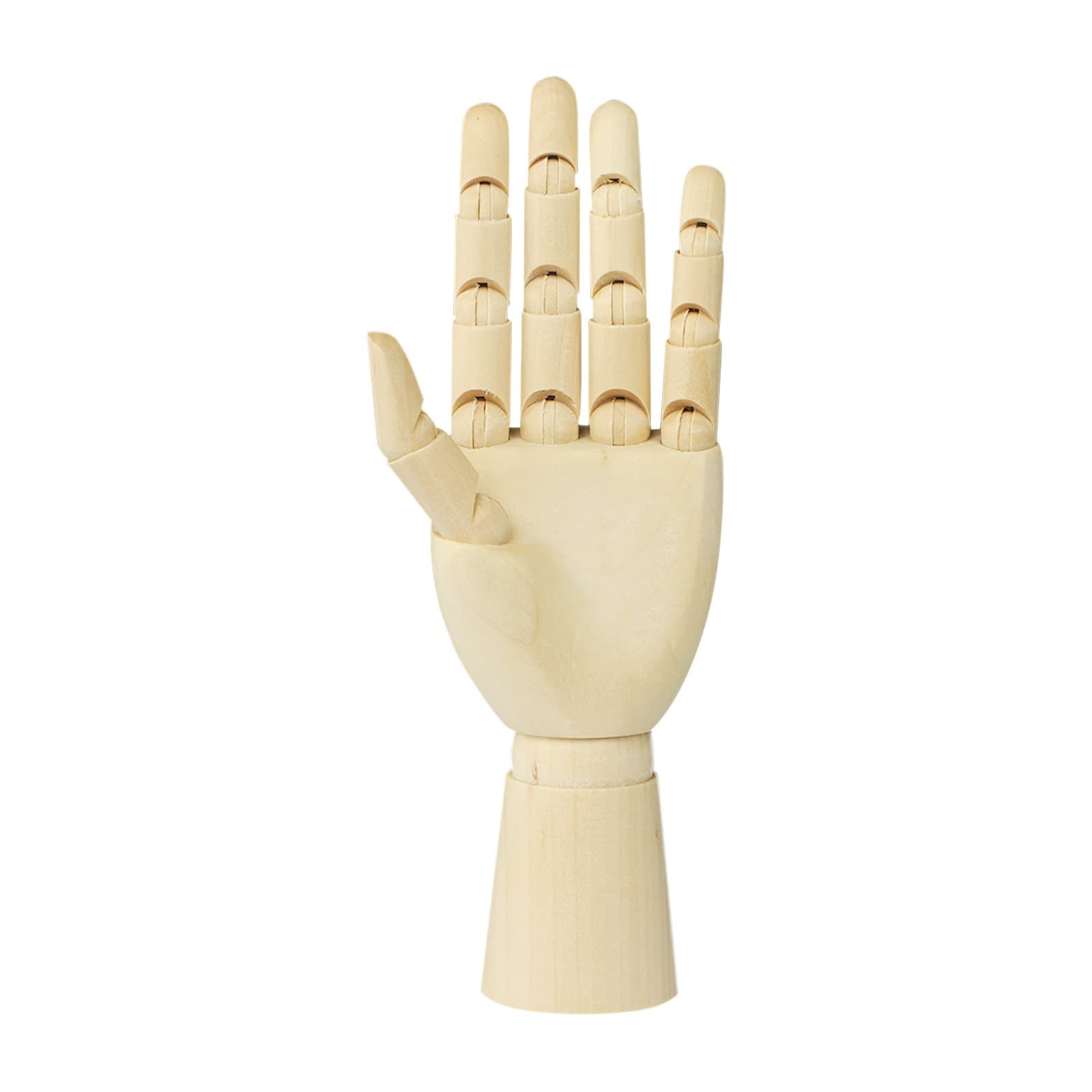 Art Wooden Manikin Hand Artist Drawing Jointed Articulated Wood Posable Mannequin Hand Sectioned Opposable Figure Sculpture Manikin Hand Model with Flexible Fingers for Painting Drawing Aid Home Decor