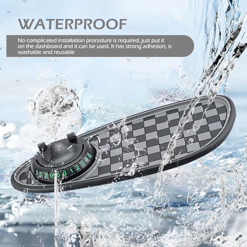 SLIMI 1 PC Multifunction Car Anti-slip Mat, Car Dashboard Phone Holder, Anti-slip Rubber Organizer Pad with Temporary Parking Numbe, Universal Dashboard Accessories, for Most Cars (Black #01) - image 3