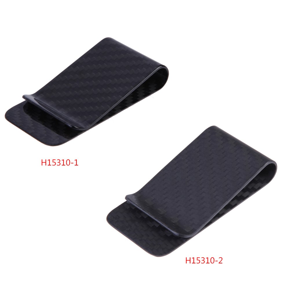 Prawdziwy Carbon Fiber Money Clip Wizytówka Karta kredytowa Gotówka Portfel polerowany i matowy dla opcji