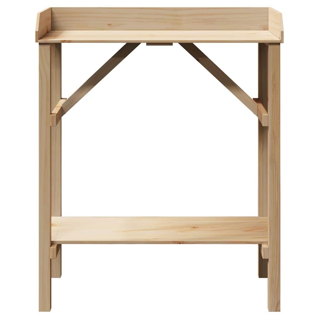 Table de rempotage en Bois de pin Massif 75 x 40 x 90 cm Support pour Plantes intérieur extérieur avec étagère Pratique