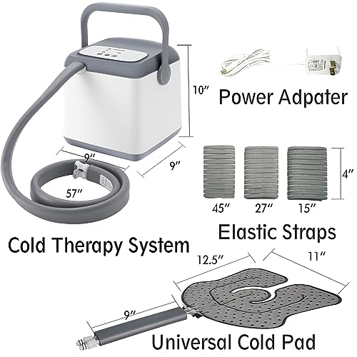 NEHOO Cold Therapy System, Programable Ice Therapy Machine, Post-Surgery Continuous Cryotherapy Cold Pack, Universal Pad for Knee, Ankle, Cervical, Back, Leg and Hip
