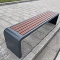 Outdoor Garden Bench Cast Iron Metal Bench with Weight Capacity Poly Lumber Weatherproof Seating for Porch Balcony,2-Person Metal Frame Outdoor Patio Bench, Backless Garden Seat for Park &