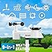 Weather Station Wireless Indoor Outdoor with 9-in-1 Sensor & LCD Display, Weather Station with Rain Gauge and Wind Speed/Direction, Moon Phase, Forecast, Temperature, Pressure, Humidity, Alarm