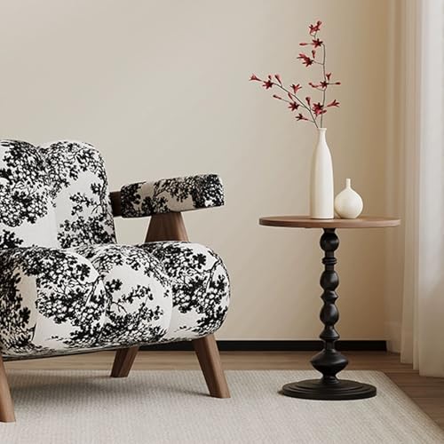 Table de chevet étroite style rustique pour petite chambre à coucher